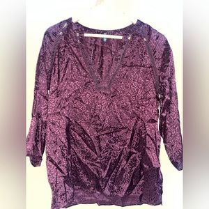 Express - Maroon Color Animal Print Work Blouse